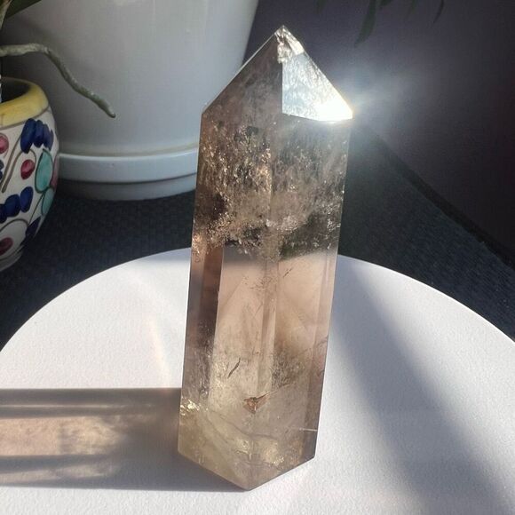 Rainbow Smoky Quartz Crystal Tower (#9) - Picture 4 of 13